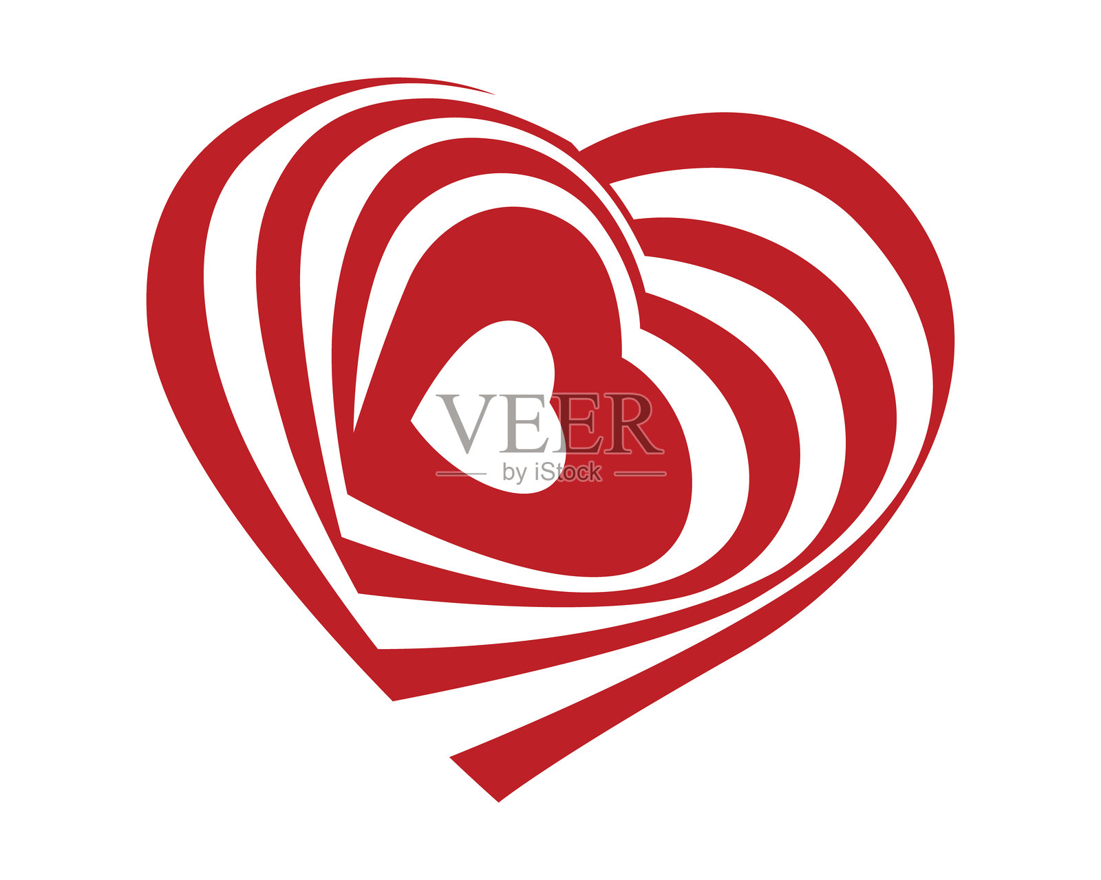 红色心形矢量插图,图标12插画图片素材