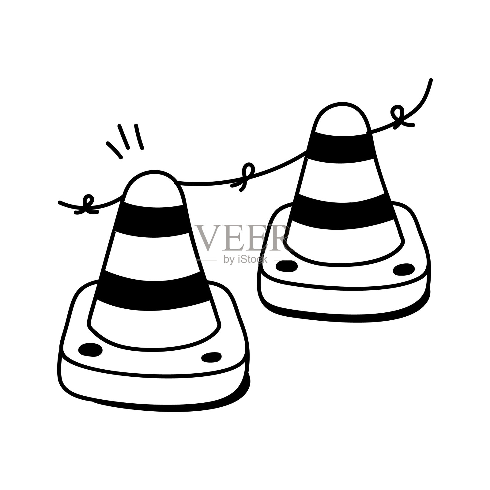 交通锥插画图片素材
