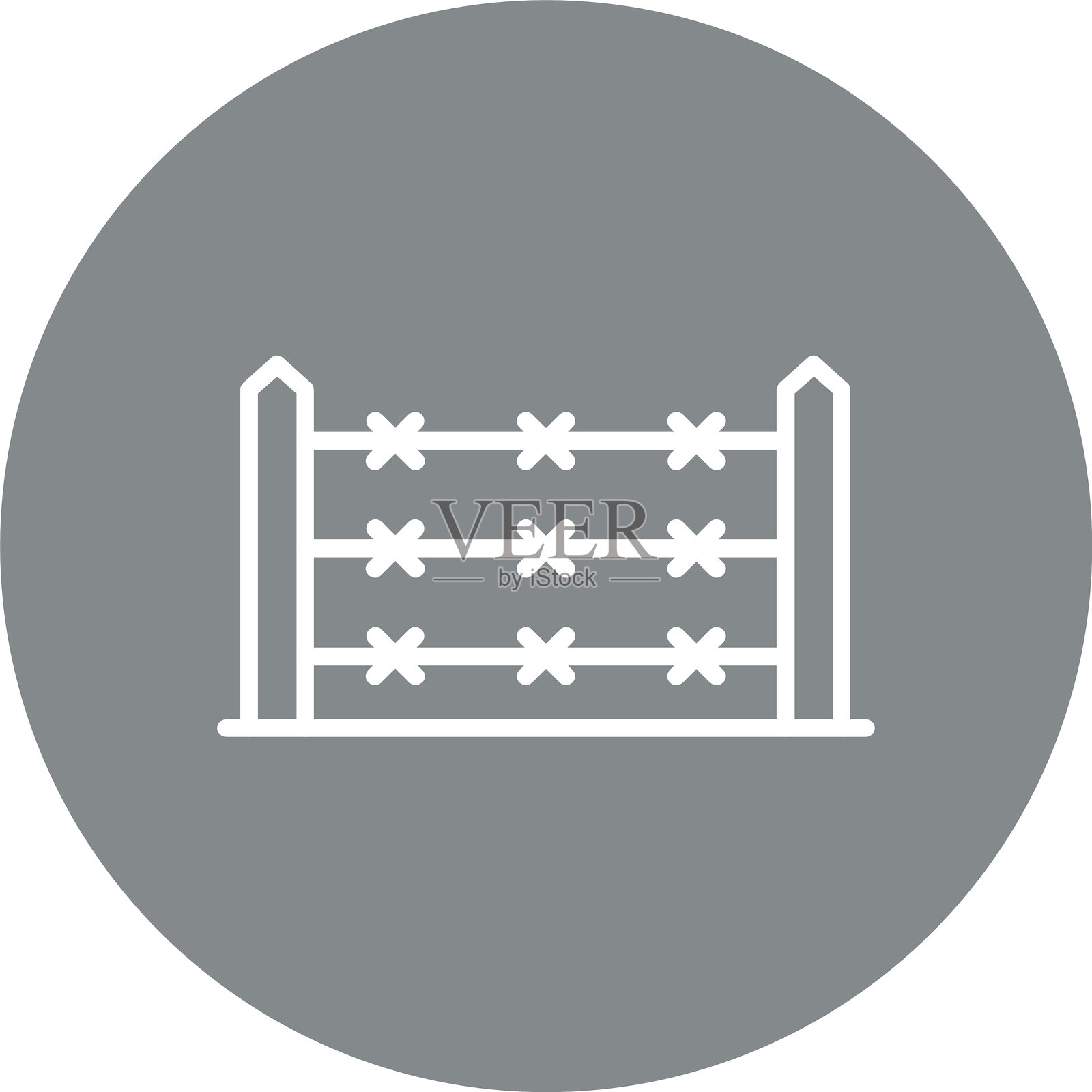 围栏线多圈颜色插画图片素材