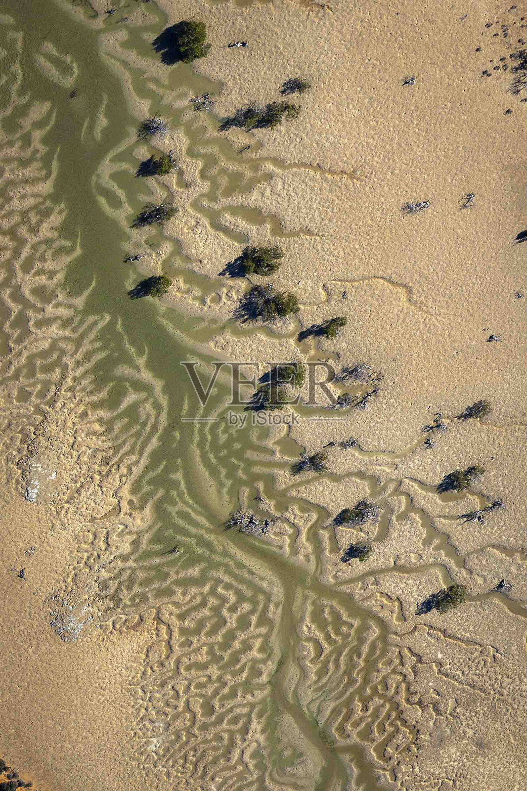 西澳大利亚鲨鱼湾的鸟瞰图照片摄影图片