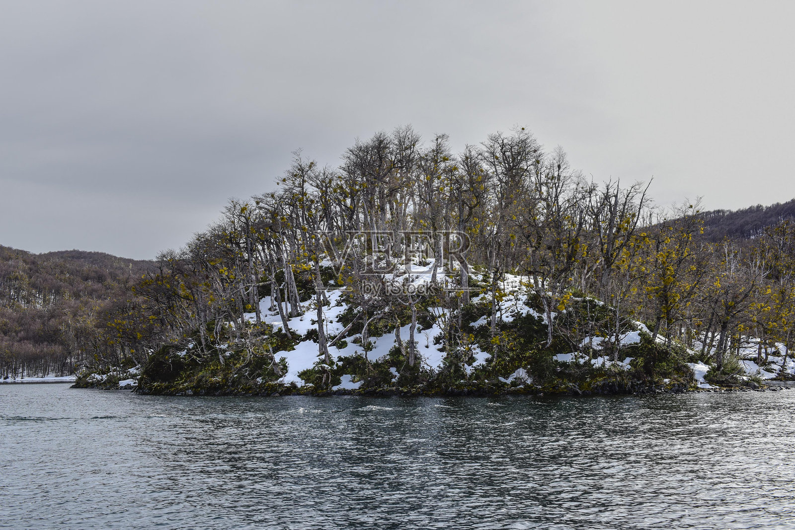拉戈拉普拉塔风景,胡恩特科,丘布特省,巴塔哥尼亚,阿根廷。照片摄影图片