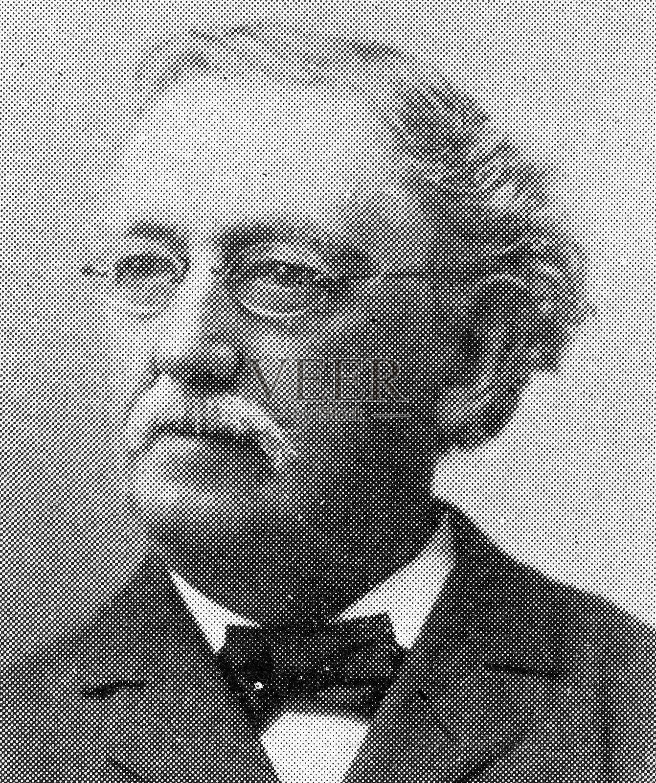 19世纪男子肖像:W J Rolfe插画图片素材