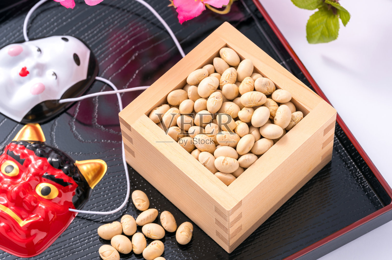 日本“节分”传统活动的图像。照片摄影图片