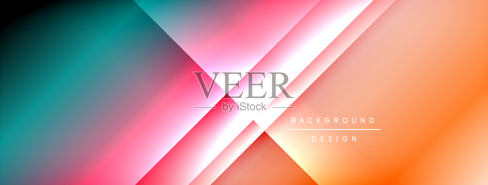 色彩丰富的渐变,伴随阴影与光线交织的线条。创意背景插画图片素材