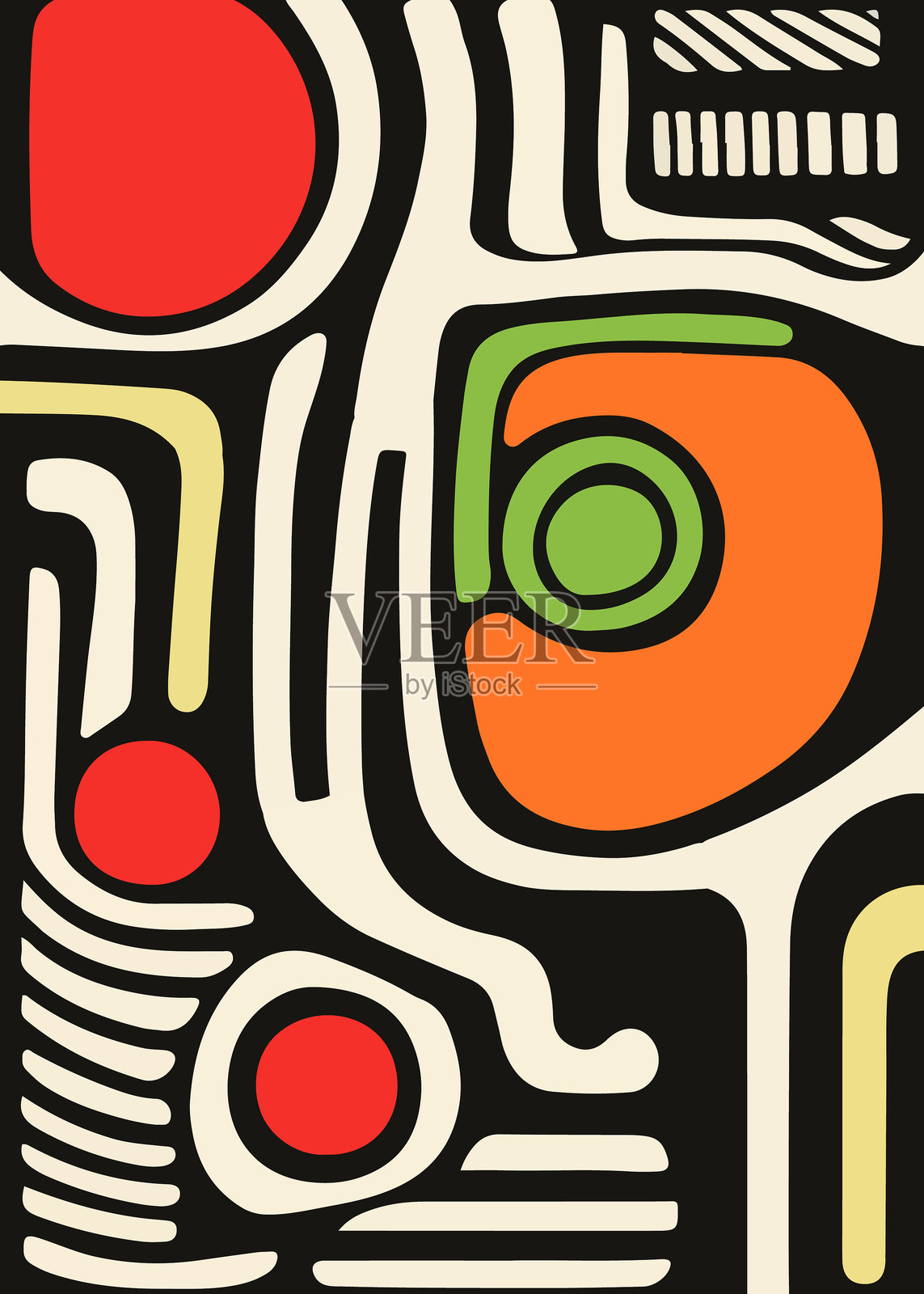 抽象几何构成插画图片素材