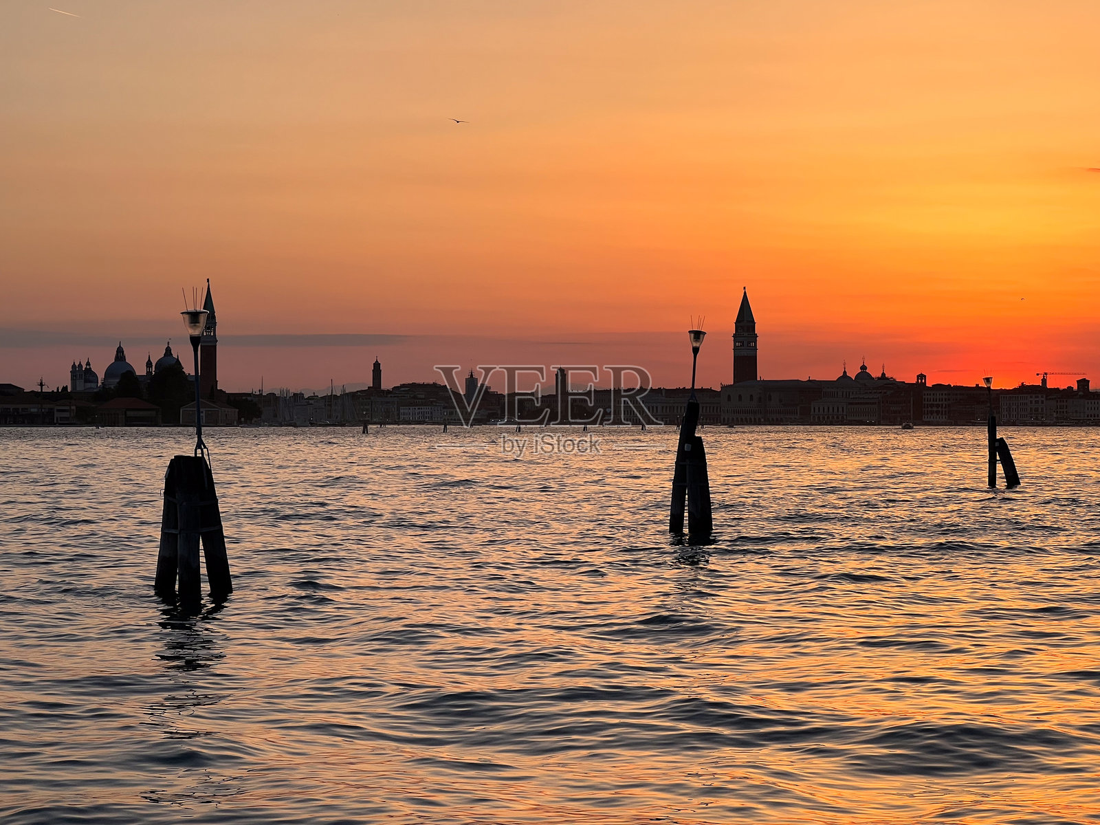 威尼斯天际线照片摄影图片