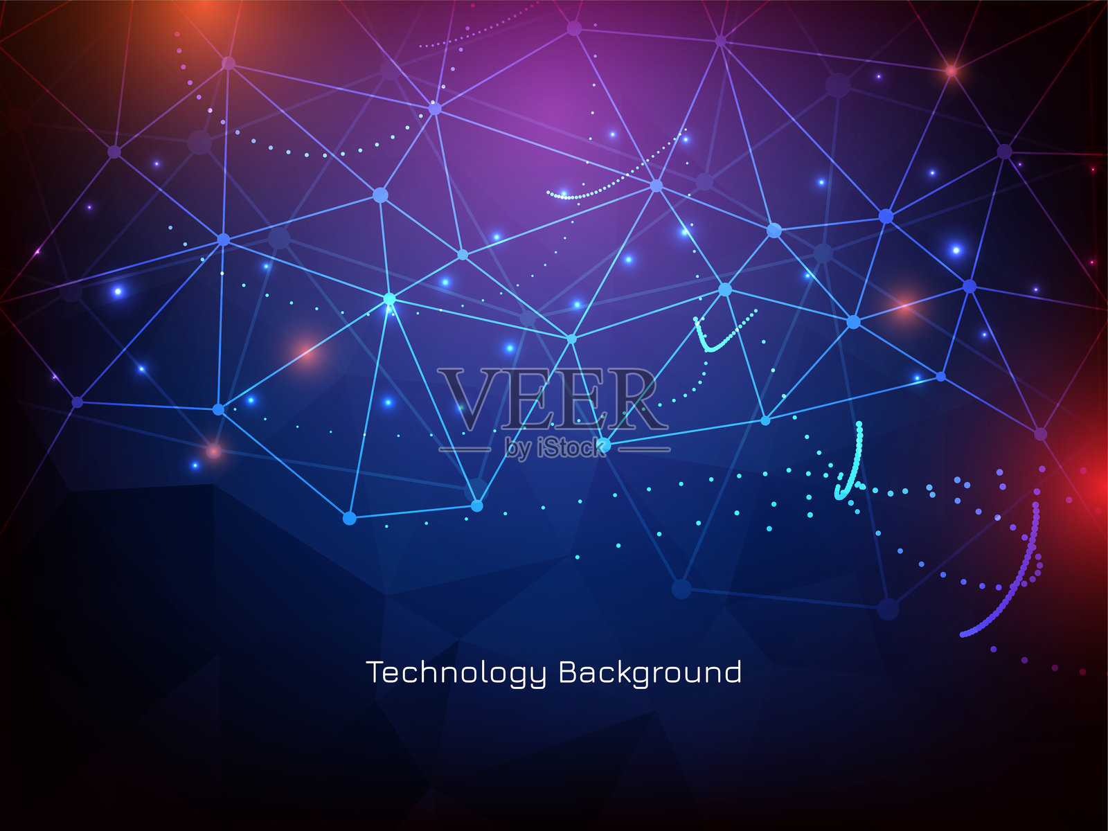 抽象未来感发光科技背景插画图片素材