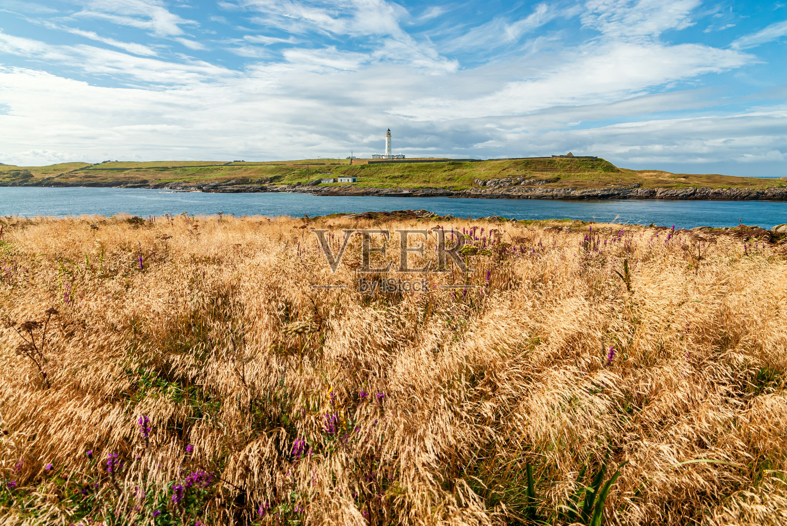 伊莱岛的林斯灯塔,波特纳哈文,苏格兰照片摄影图片