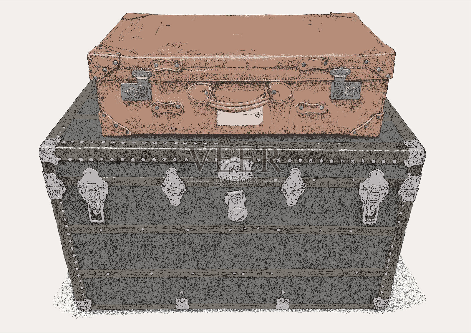 行李箱 旅行箱 公文包插画图片素材