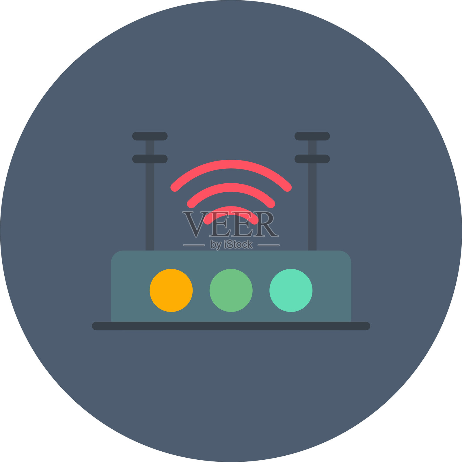 WiFi路由器图标插画图片素材