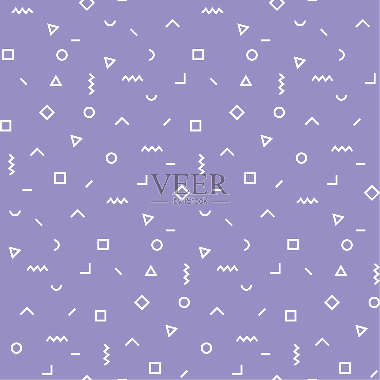 无缝几何图形图案,抽象的80年代-90年代风格设计插画图片素材