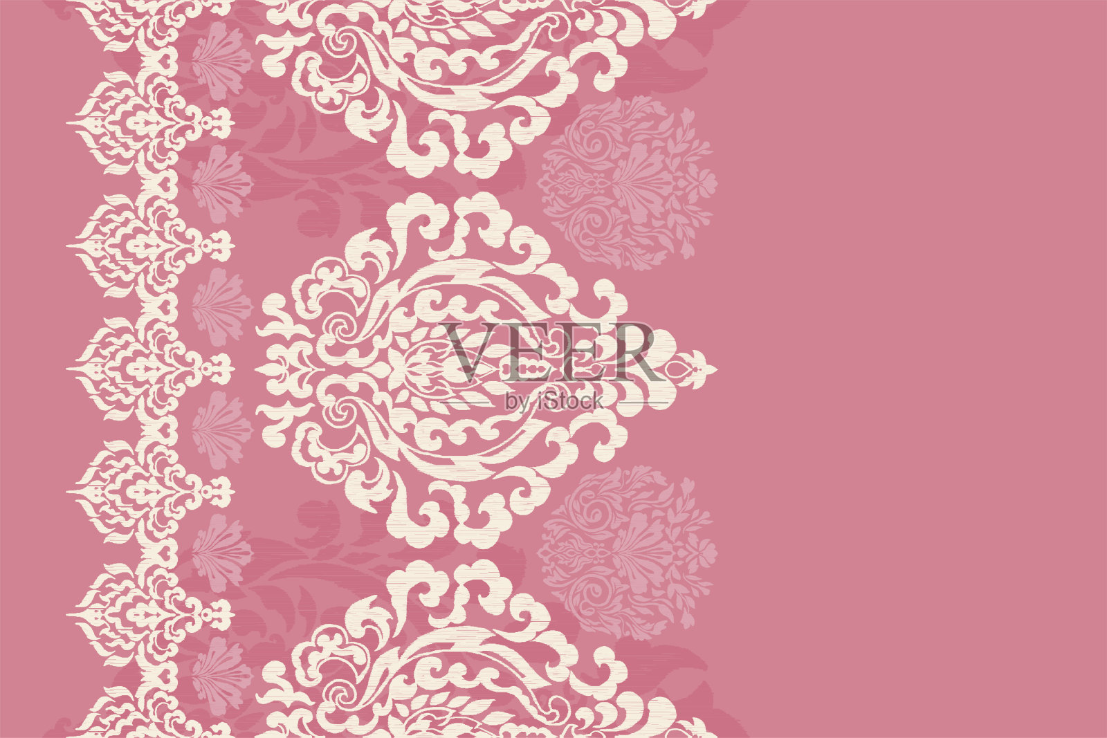 伊卡特花卉图案背景插画图片素材