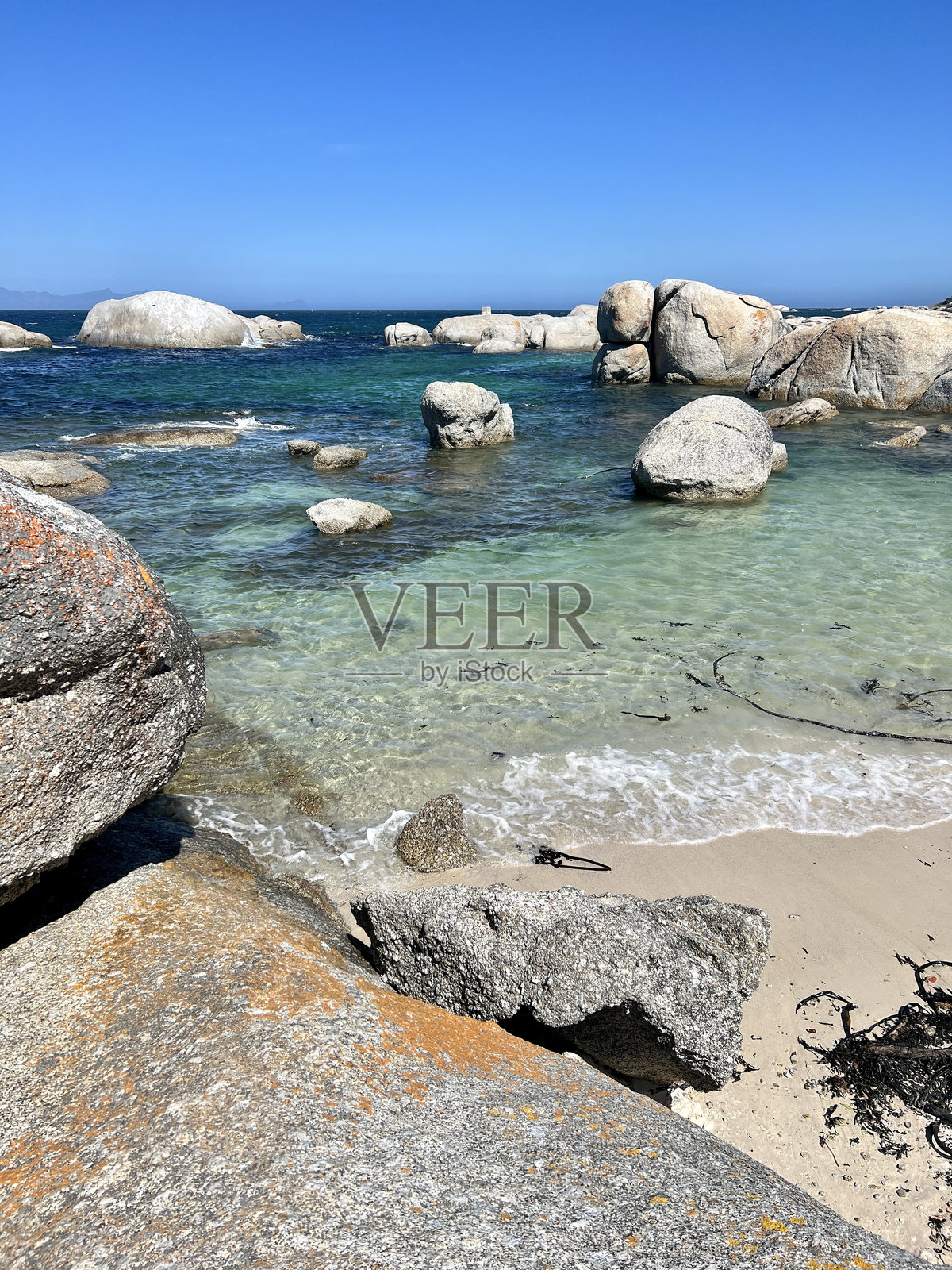 南非西开普省的卵石海滩照片摄影图片