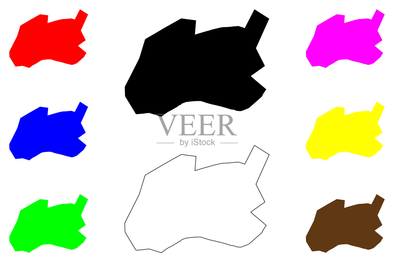 佩特罗利纳市(巴西联邦共和国,伯南布哥州)地图矢量插图,涂鸦风格的佩特罗利纳地图插画图片素材