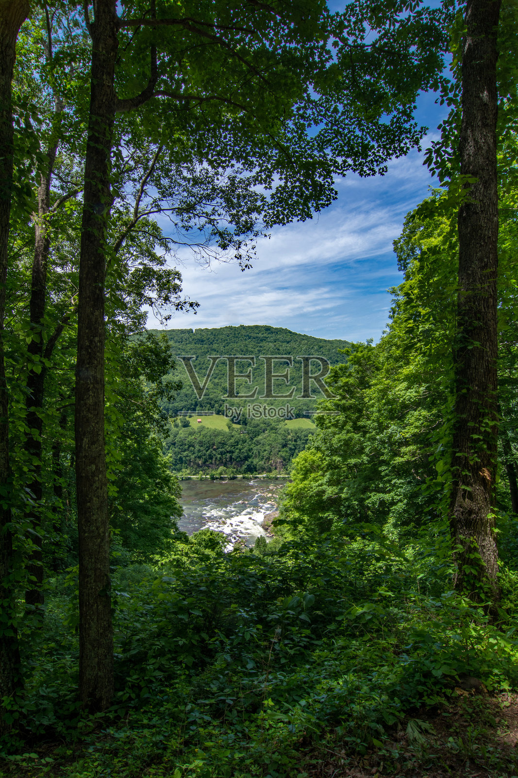 新河峡谷国家公园 - 从上方俯瞰砂岩瀑布照片摄影图片