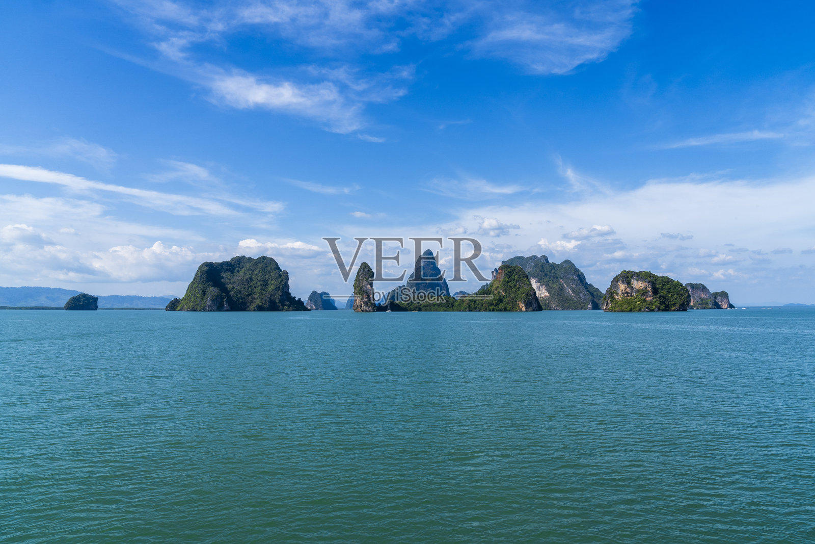 奥仿攀牙国家公园和普吉岛海岸线照片摄影图片