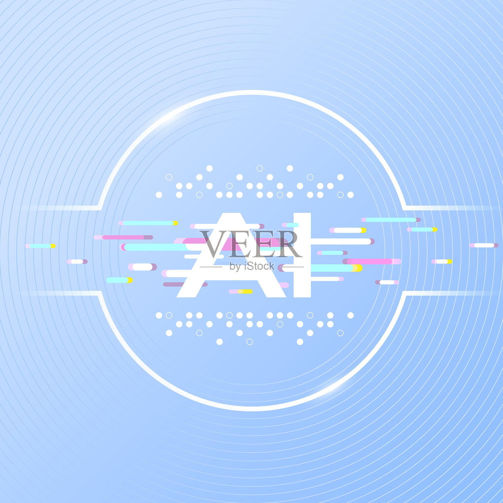 人工智能(AI)的概念插画图片素材