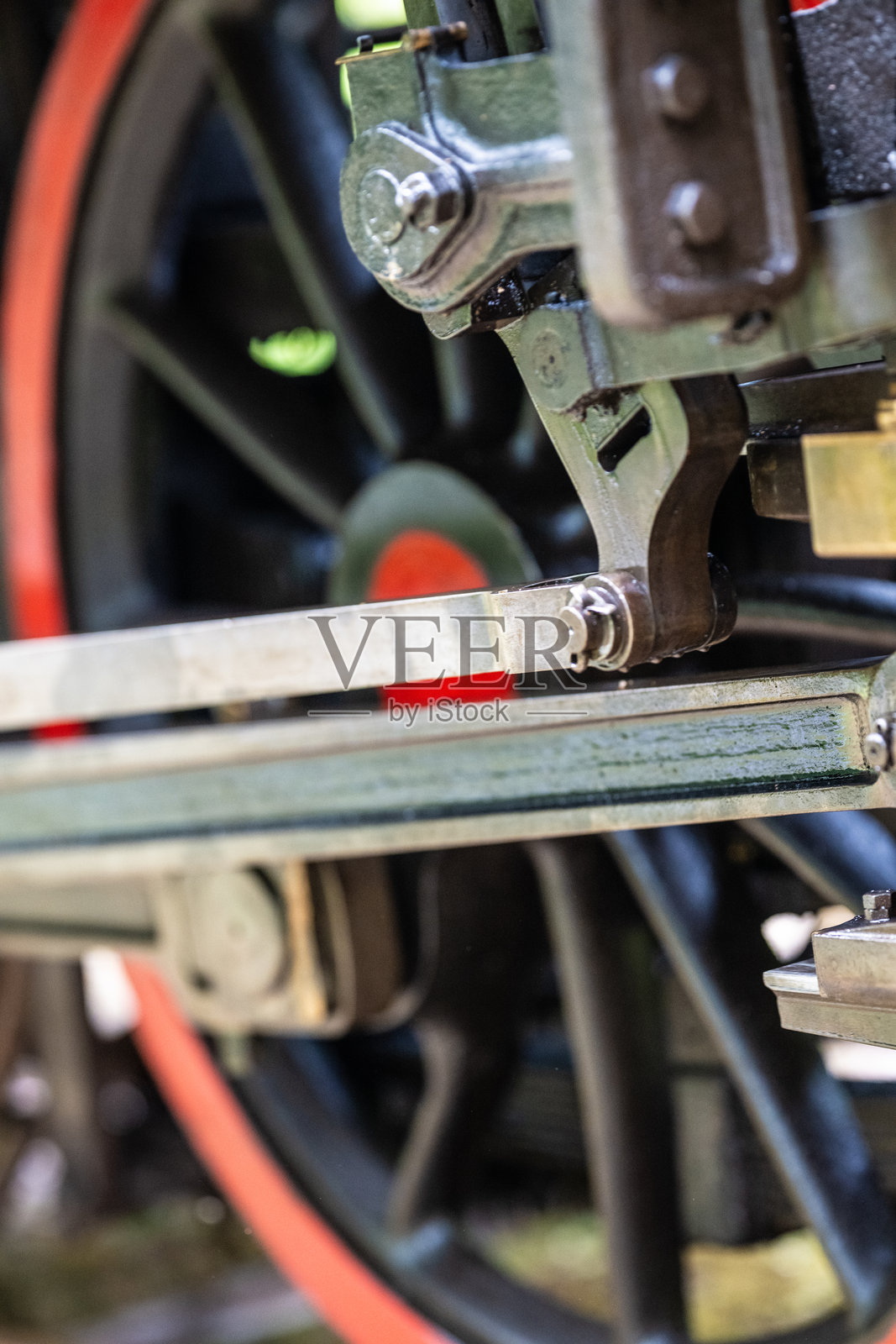 蒸汽机车的细节照片摄影图片