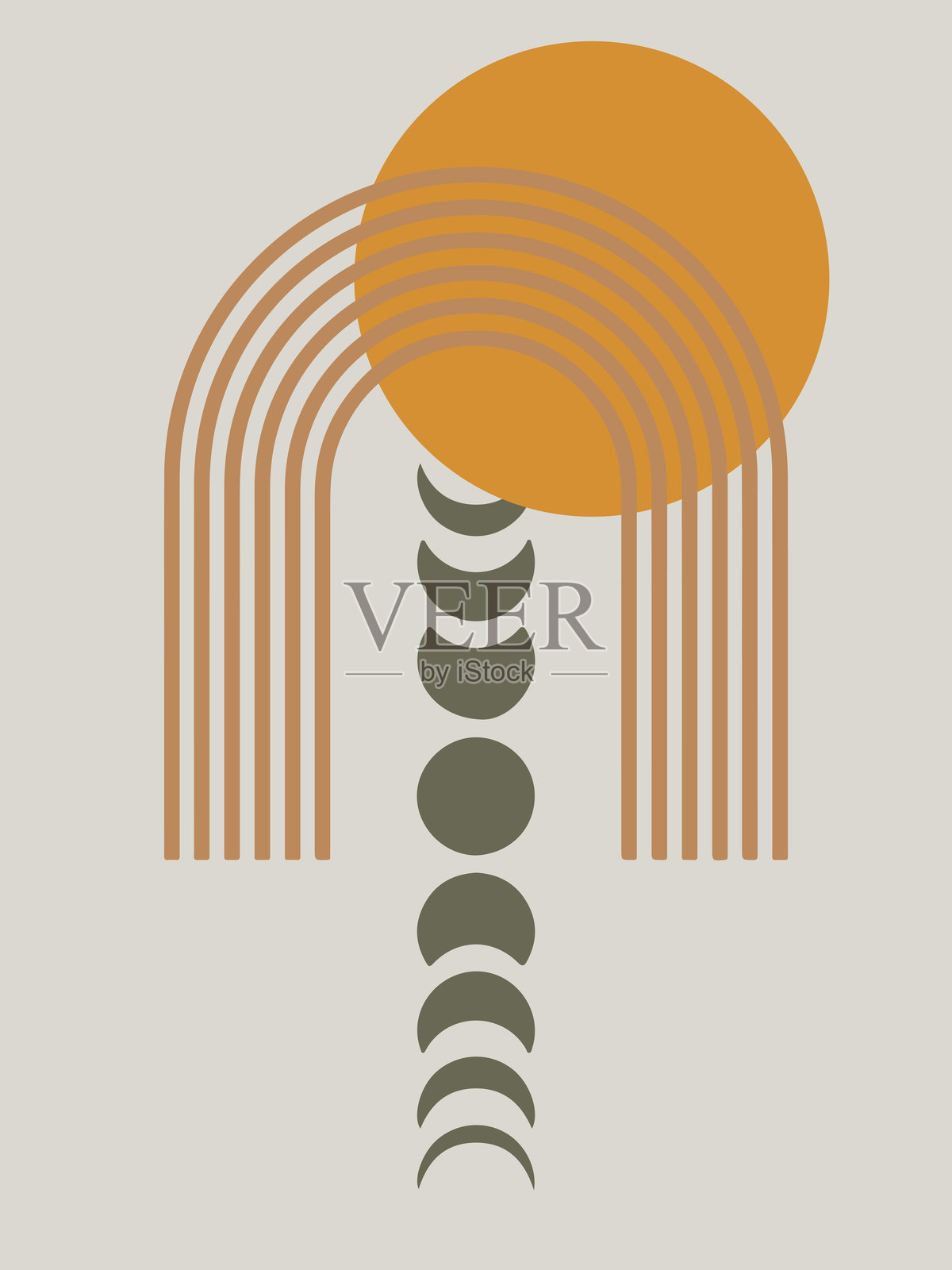 可打印且易于编辑的设计和创意用抽象背景画廊插画图片素材