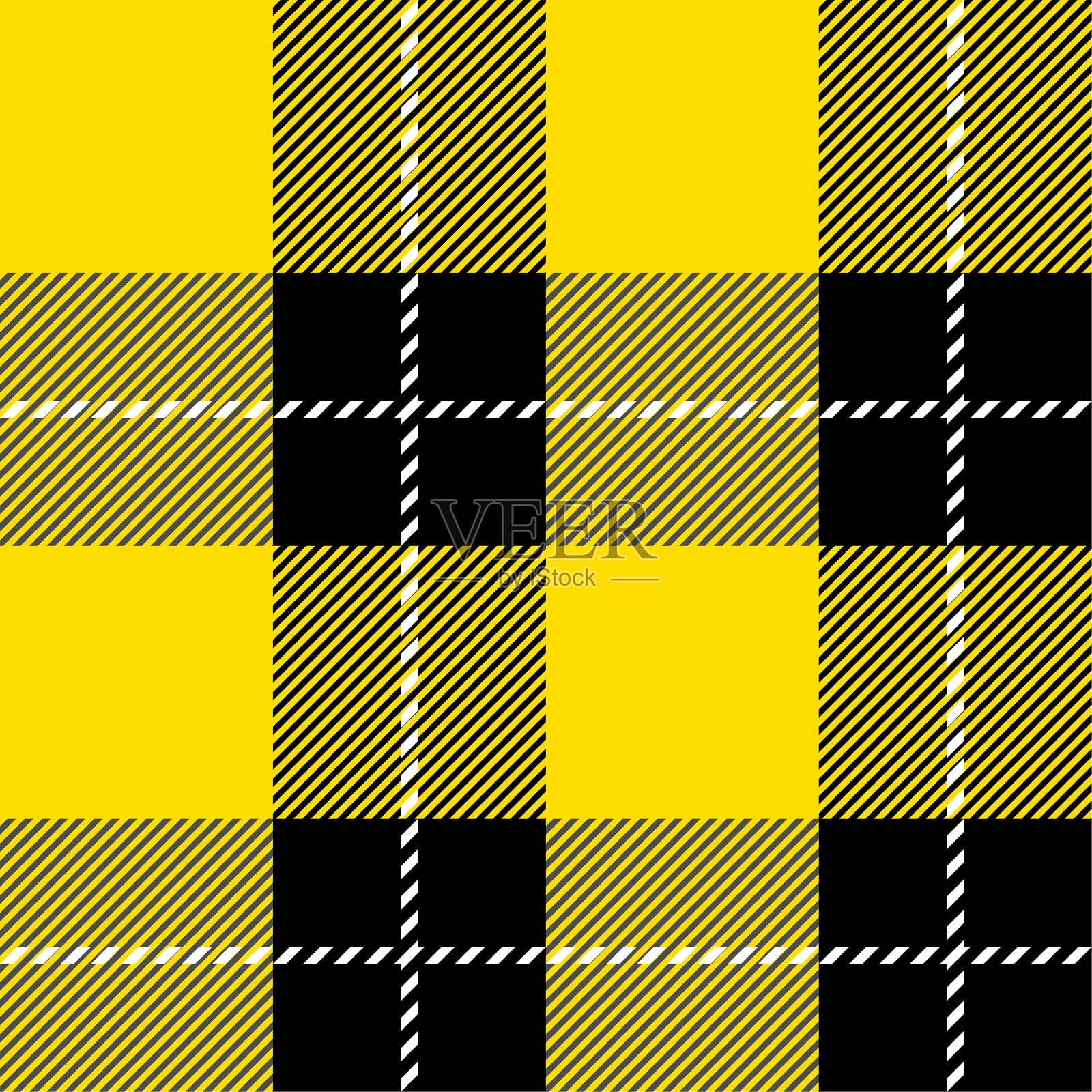 几何网格无缝黄格子图案插画图片素材