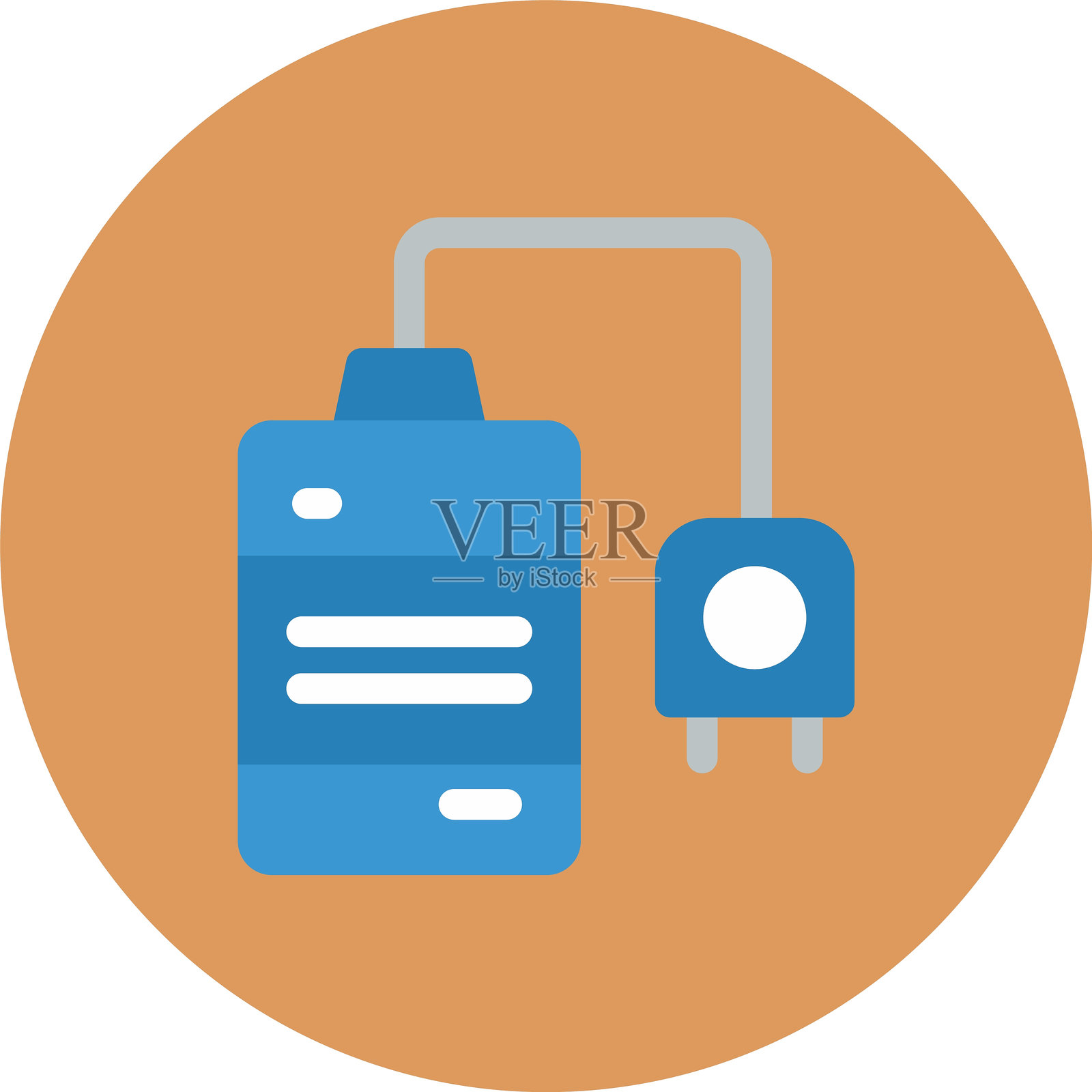 充电器图标插画图片素材