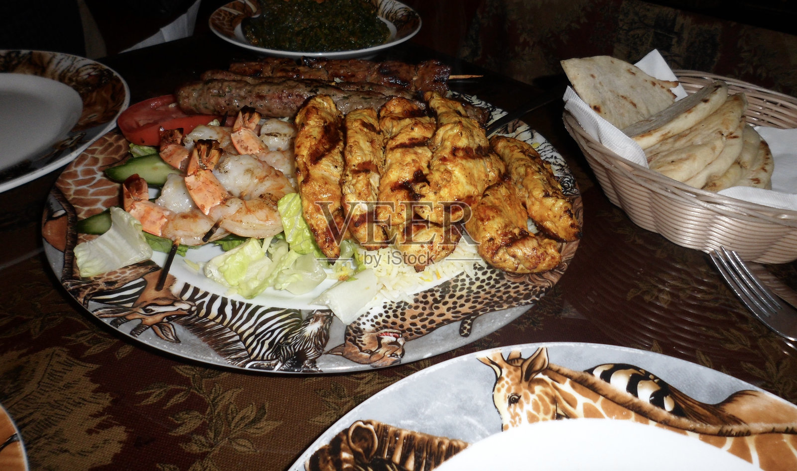 温哥华非洲海鲜和烤肉照片摄影图片