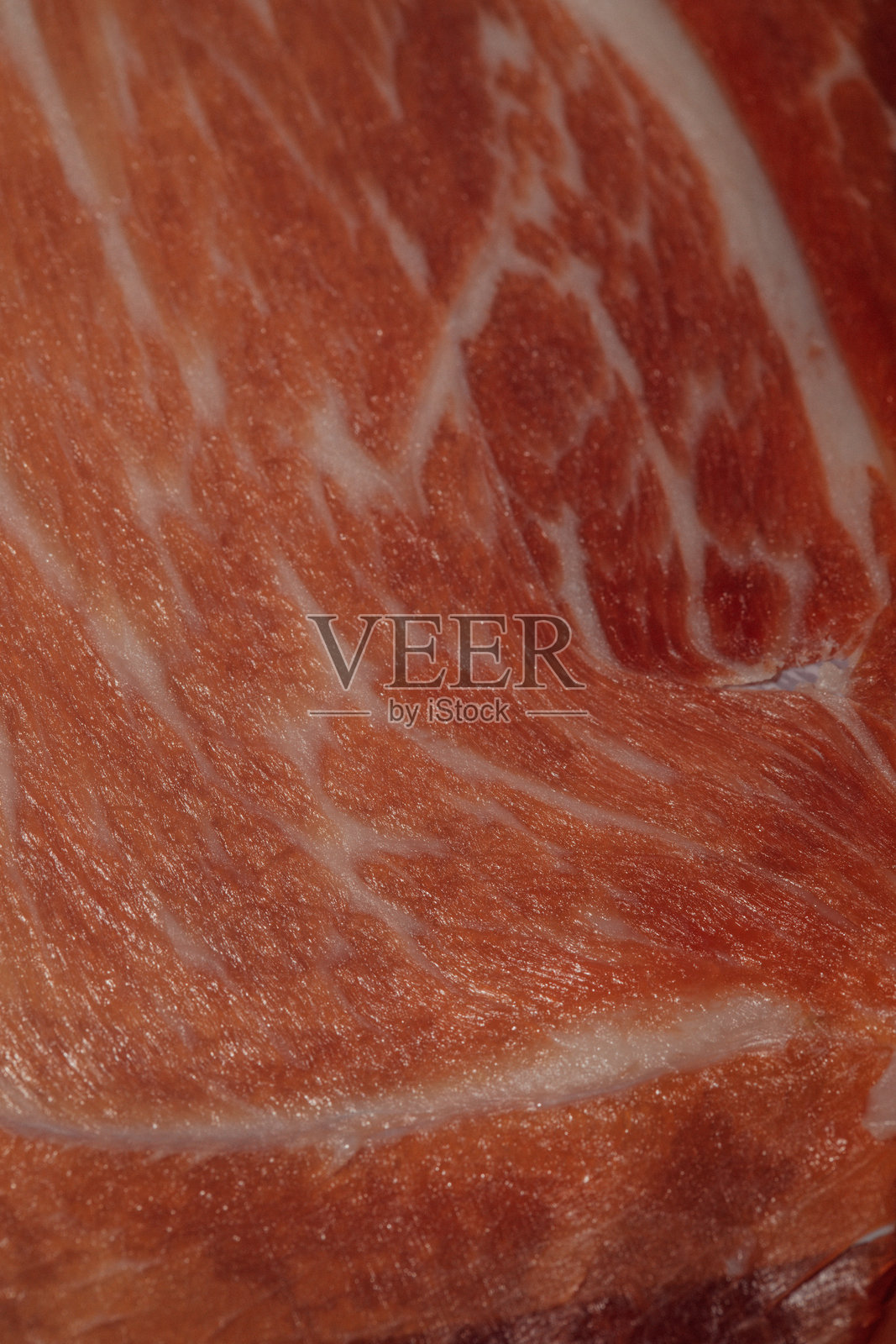 意大利火腿片的特写照片摄影图片