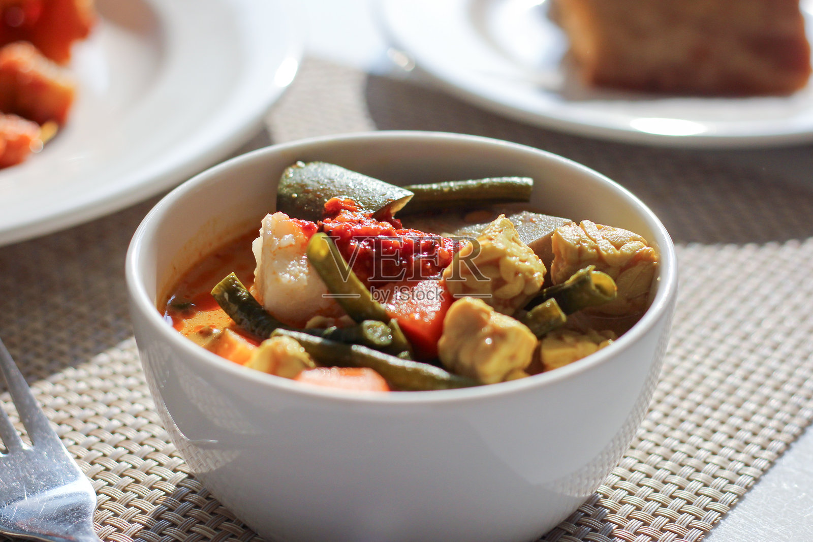 蔬菜白咖喱照片摄影图片