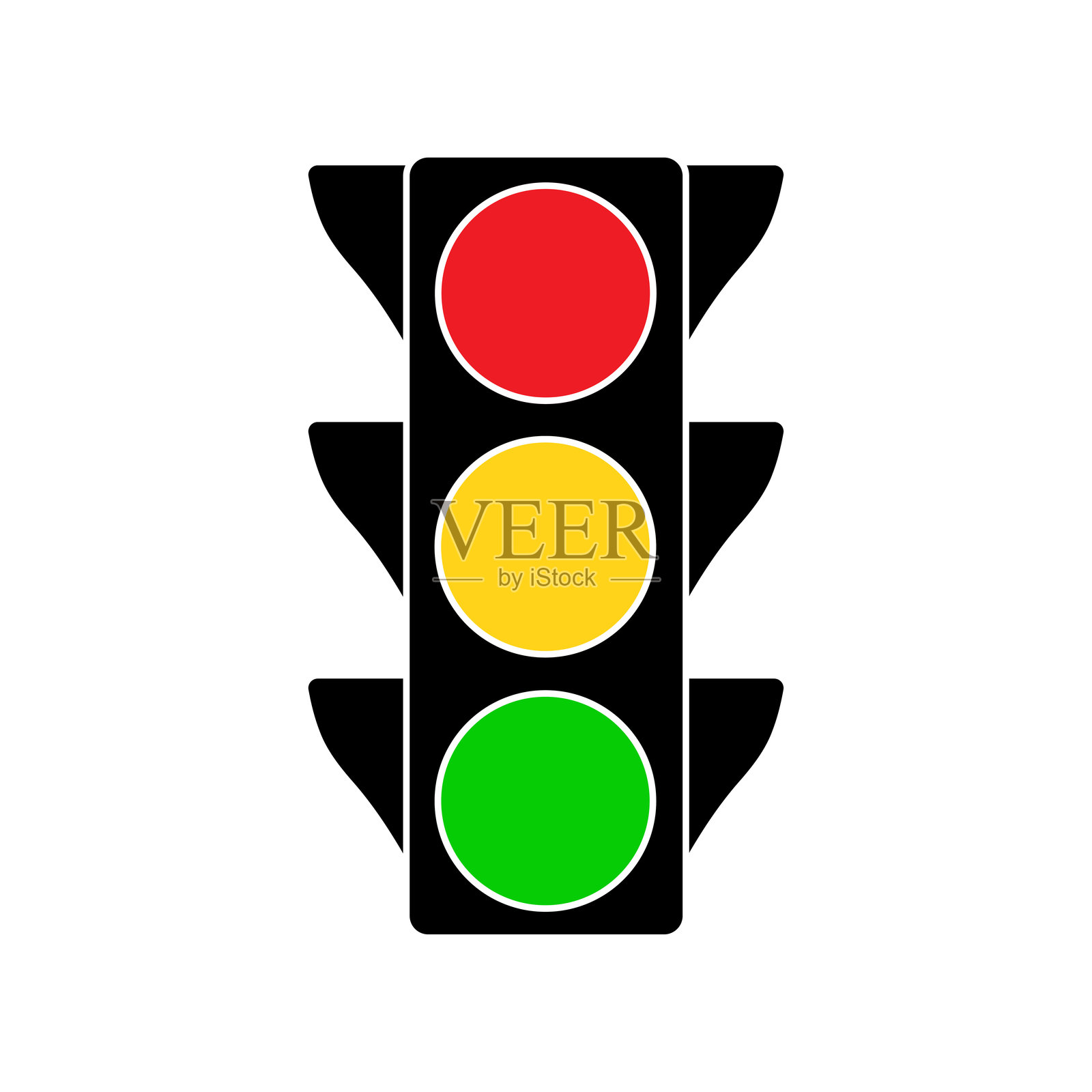 交通信号灯。插画图片素材