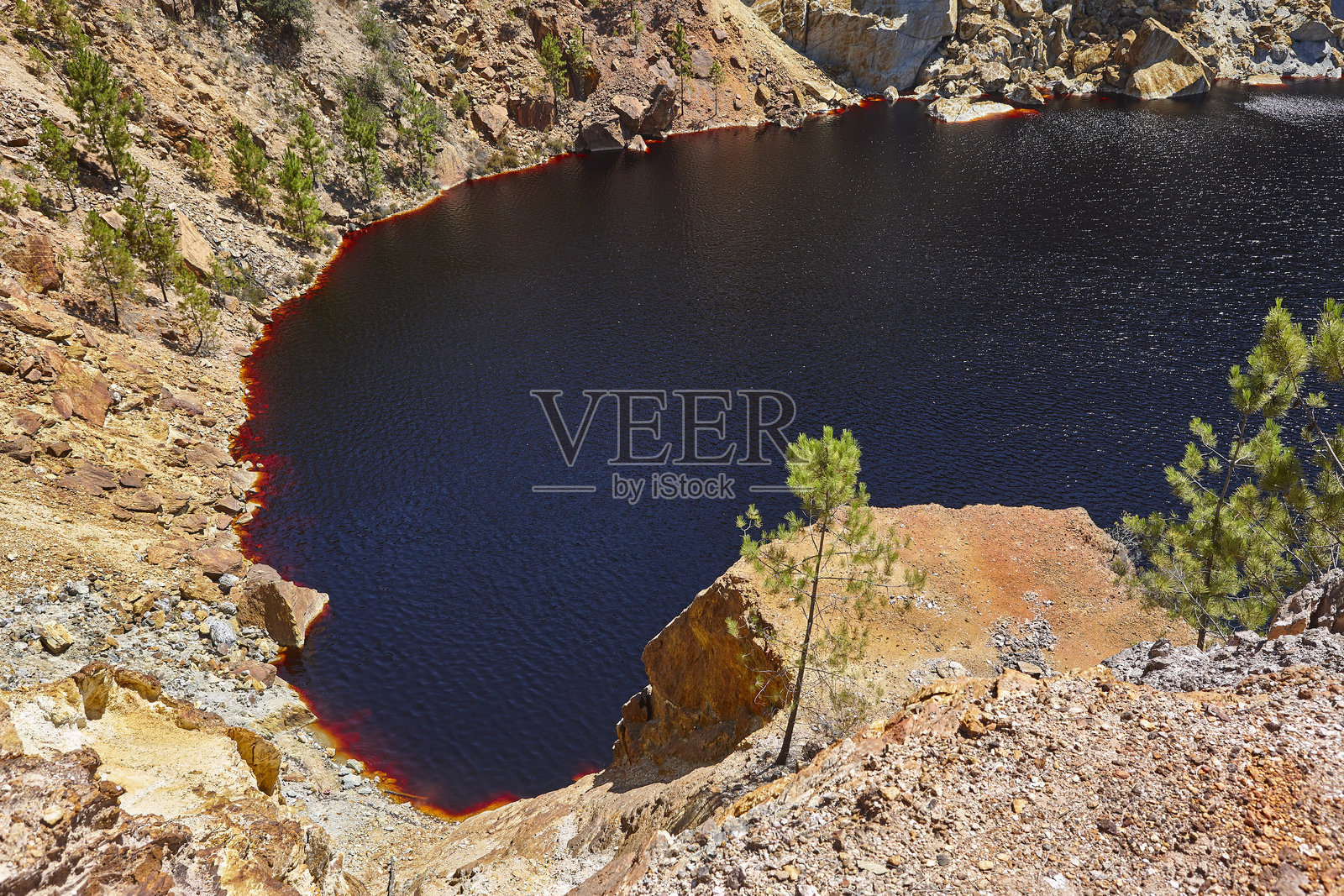 里奥丁托露天旧矿。铁山。安达卢西亚地标。西班牙照片摄影图片
