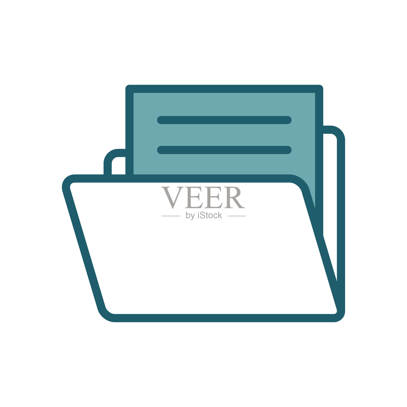 文档文件夹图标矢量设计模板,简单而干净插画图片素材