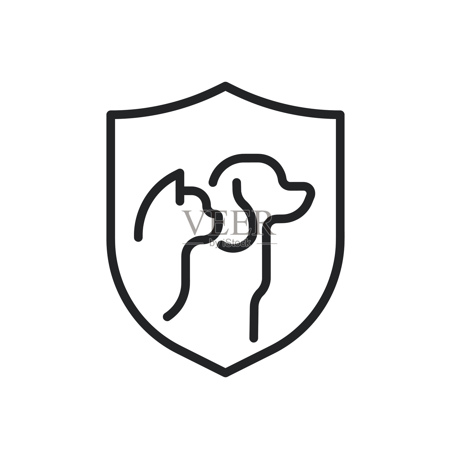 狗狗护理细线图标。可编辑的线条和透明背景上的完美像素。插画图片素材