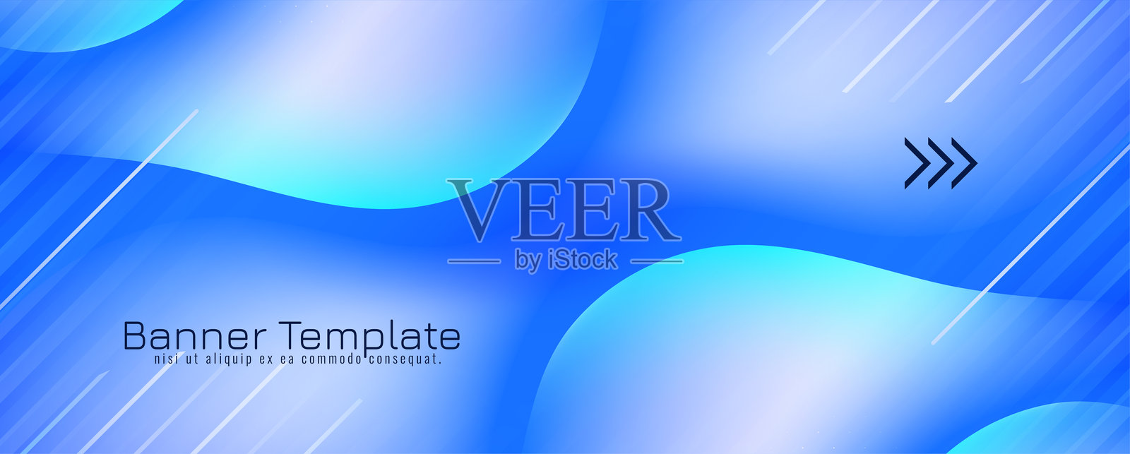 抽象蓝色现代横幅设计插画图片素材