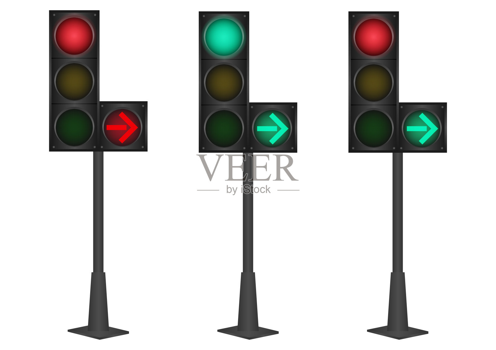交通信号灯。插画图片素材