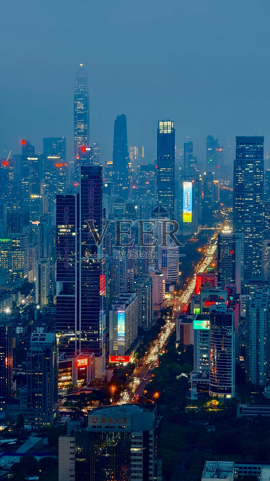 中国广东省深圳的夜景照片摄影图片