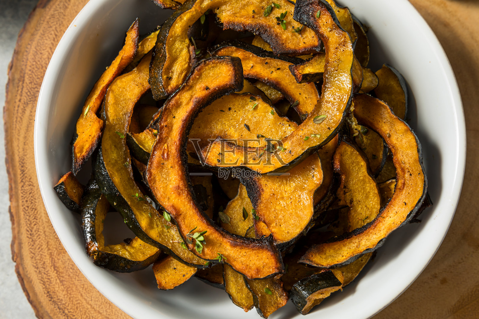 自制秋季烤橡果南瓜照片摄影图片