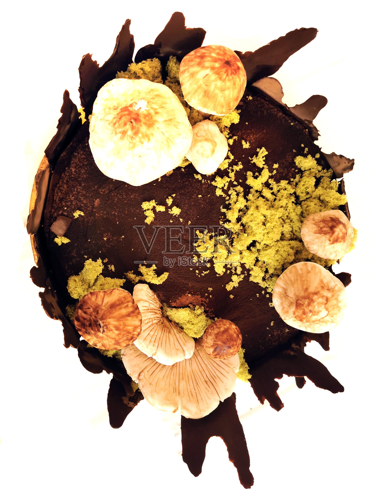 巧克力蘑菇蛋糕照片摄影图片