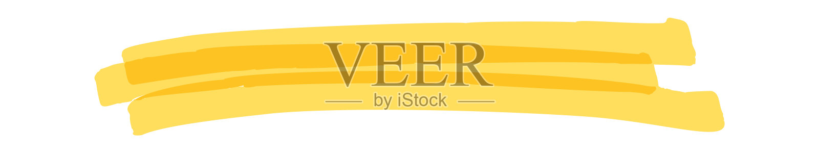 黄色涂鸦阴影高光效果插画图片素材