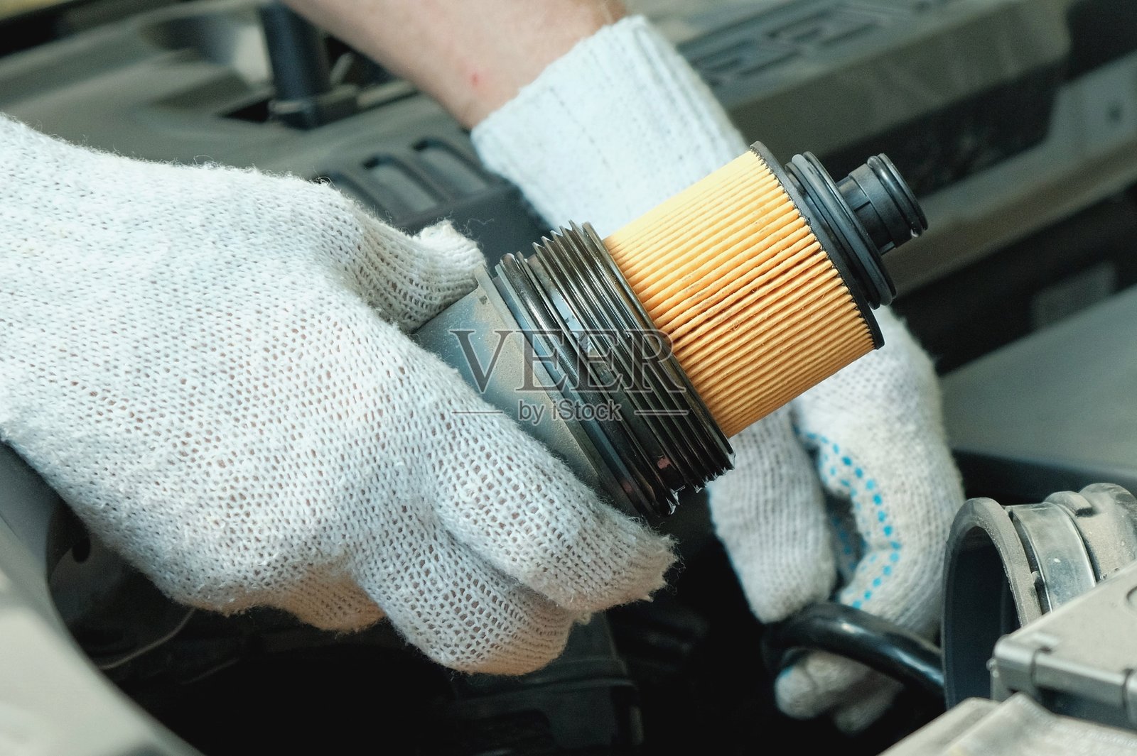 汽车服务站的维护工作。照片摄影图片