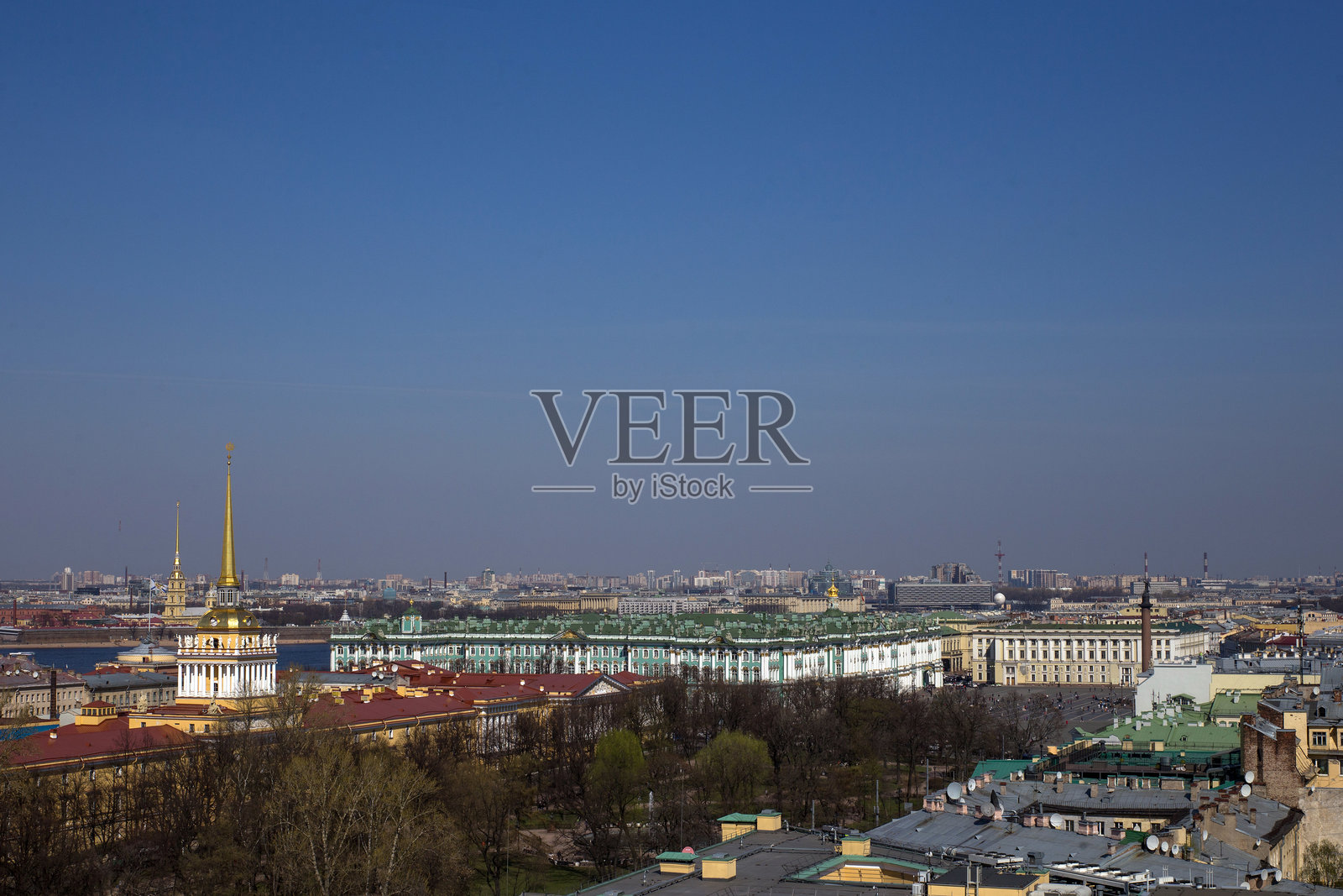 圣彼得堡的天际线俯瞰图照片摄影图片
