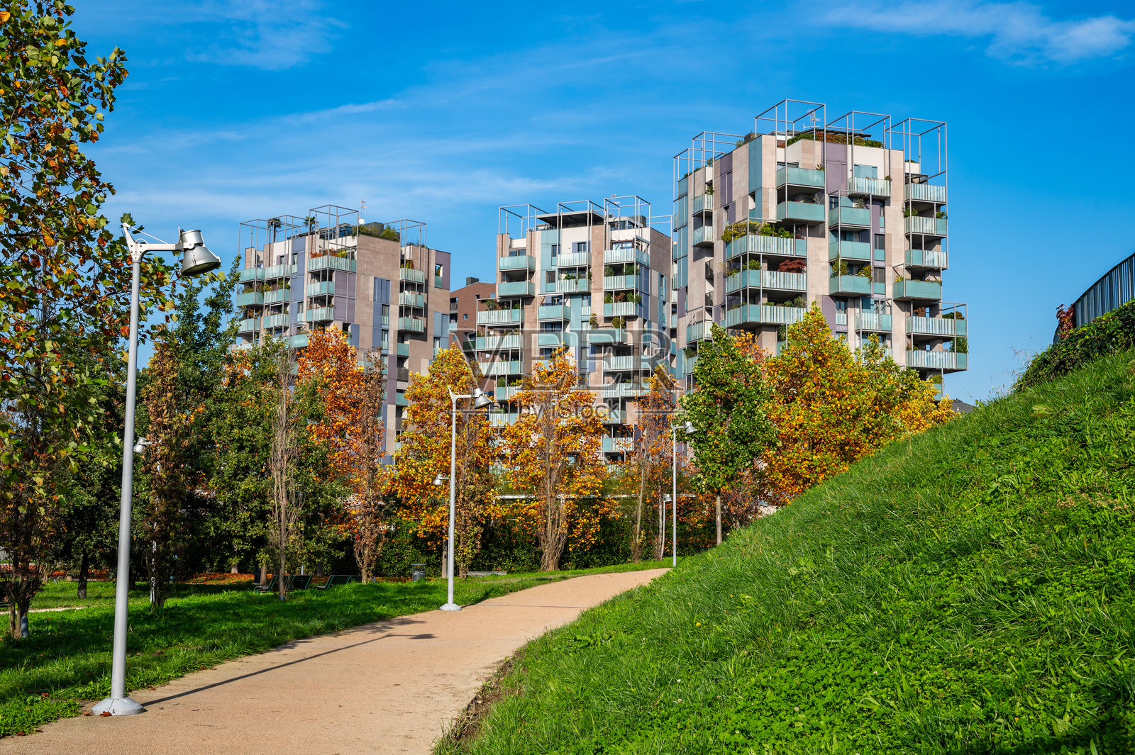 城市中的现代建筑照片摄影图片