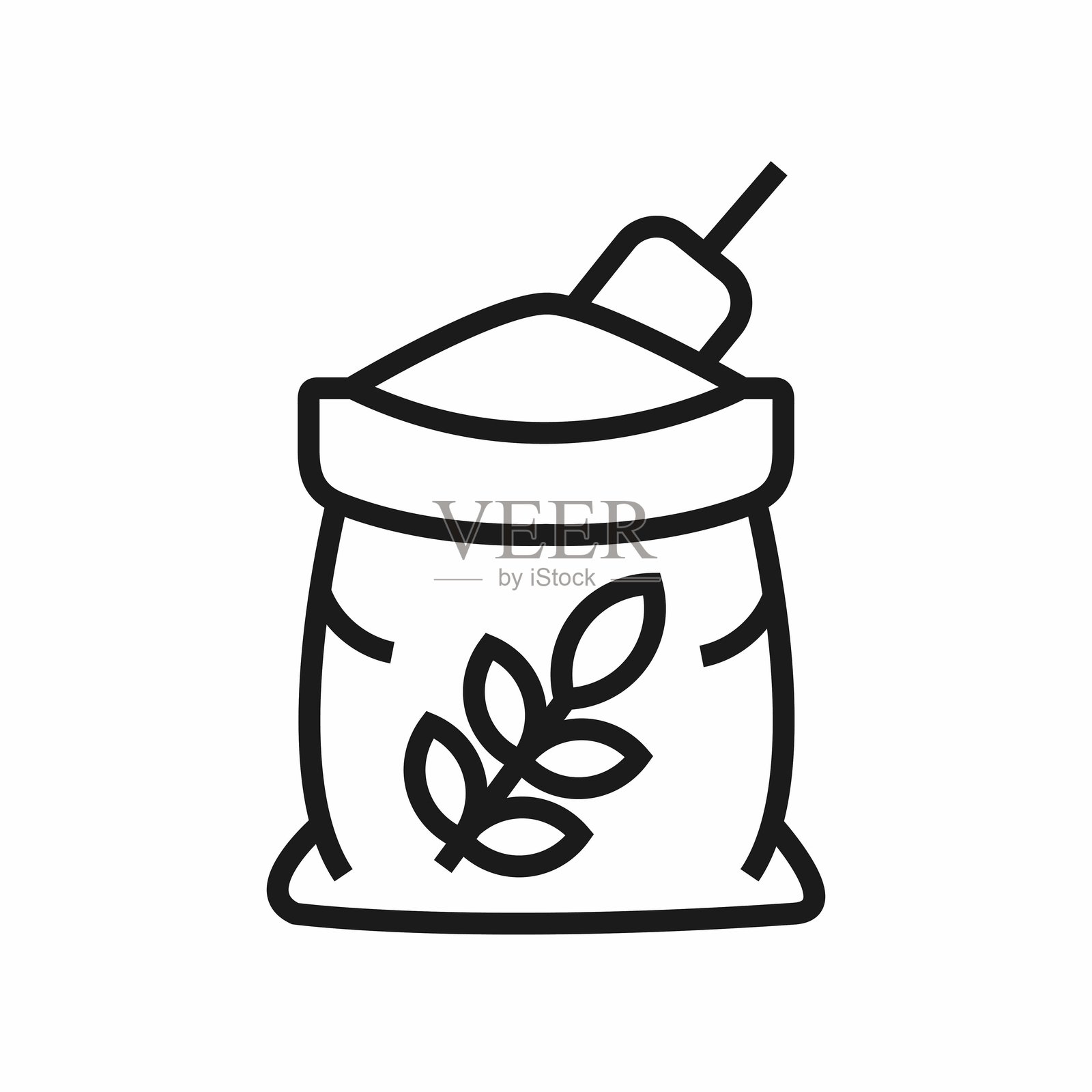 农业与农场相关的线条图标集。可编辑的线条。插画图片素材