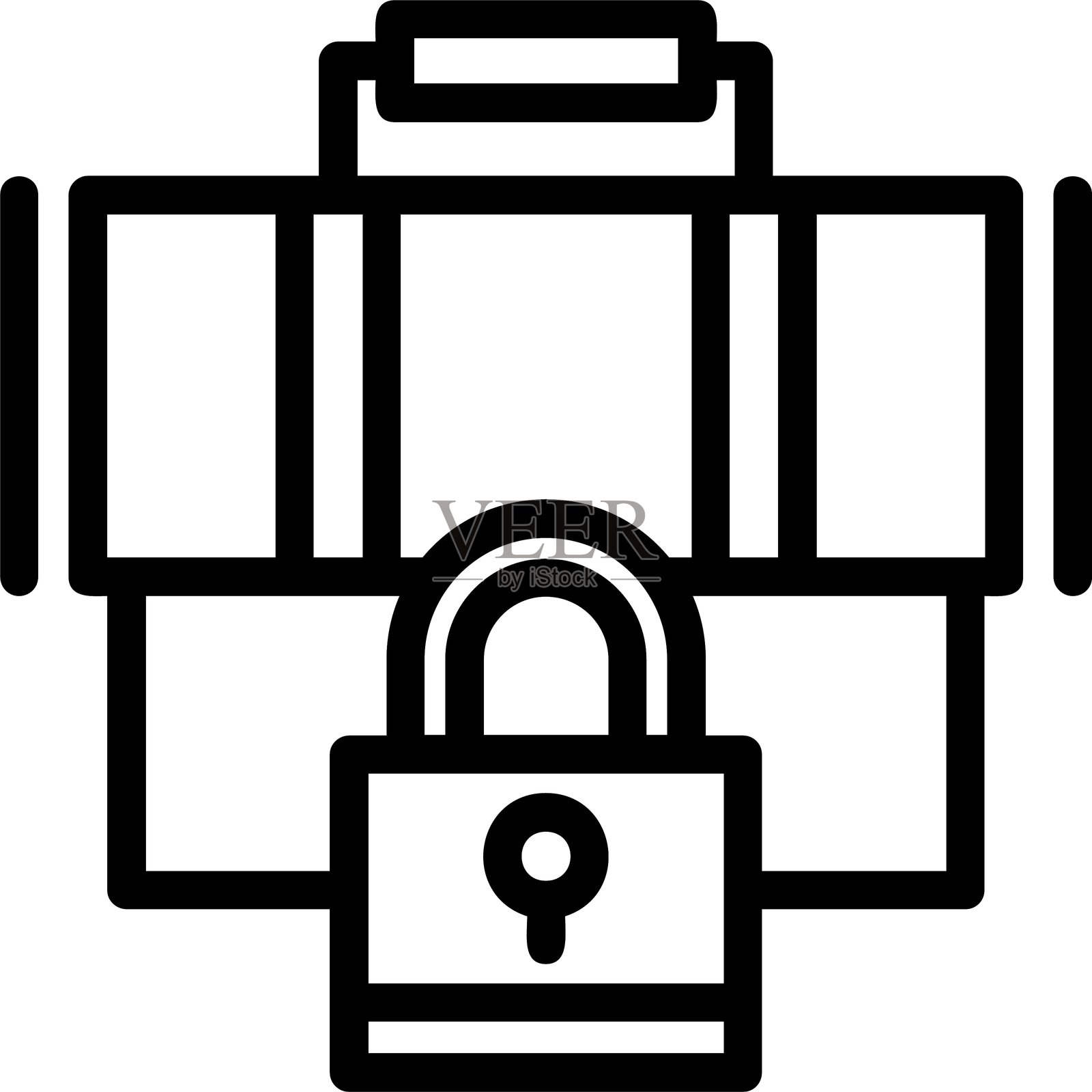 安全线性风格图标设计插画图片素材