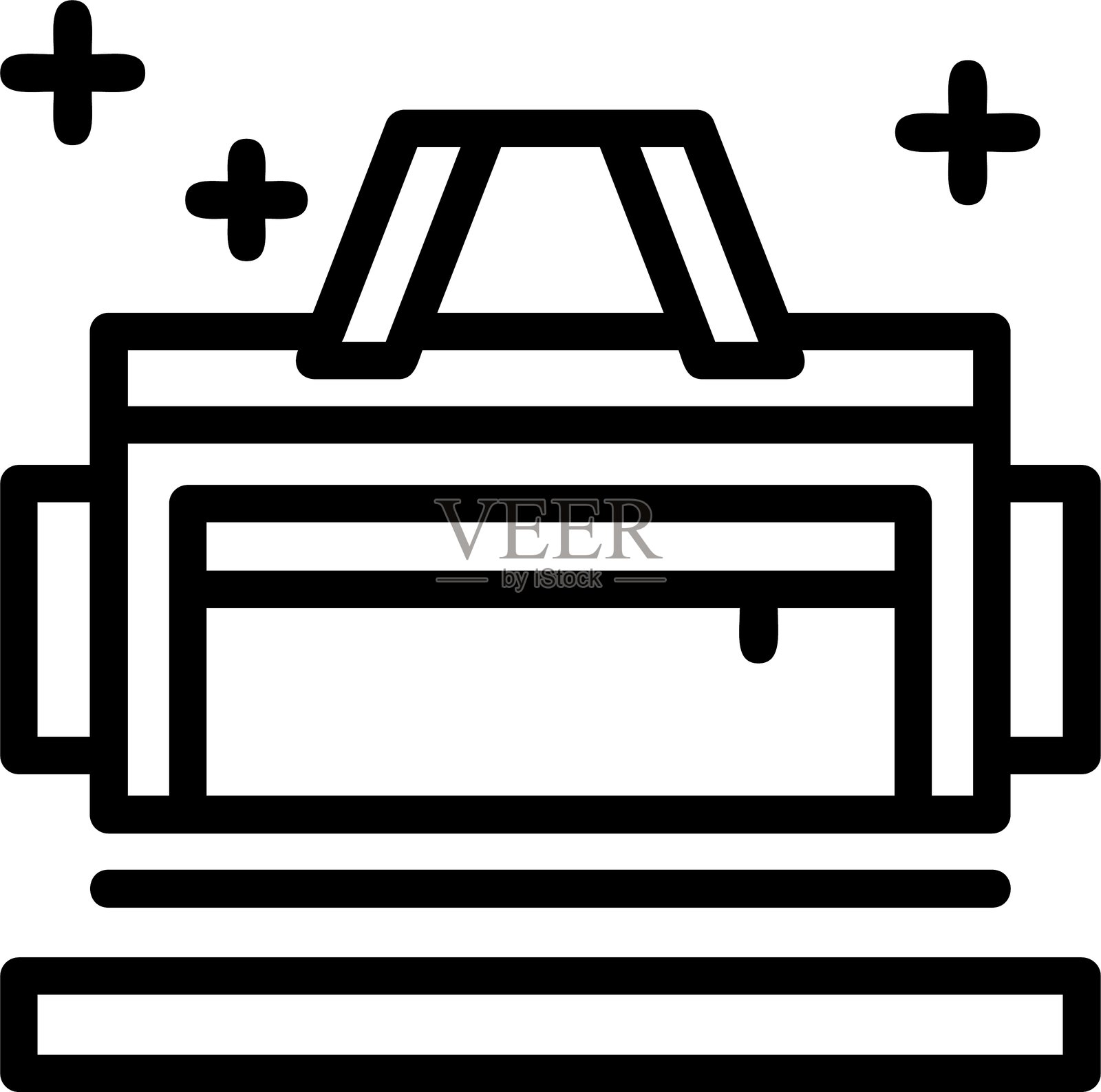 尿布包线性风格图标设计插画图片素材