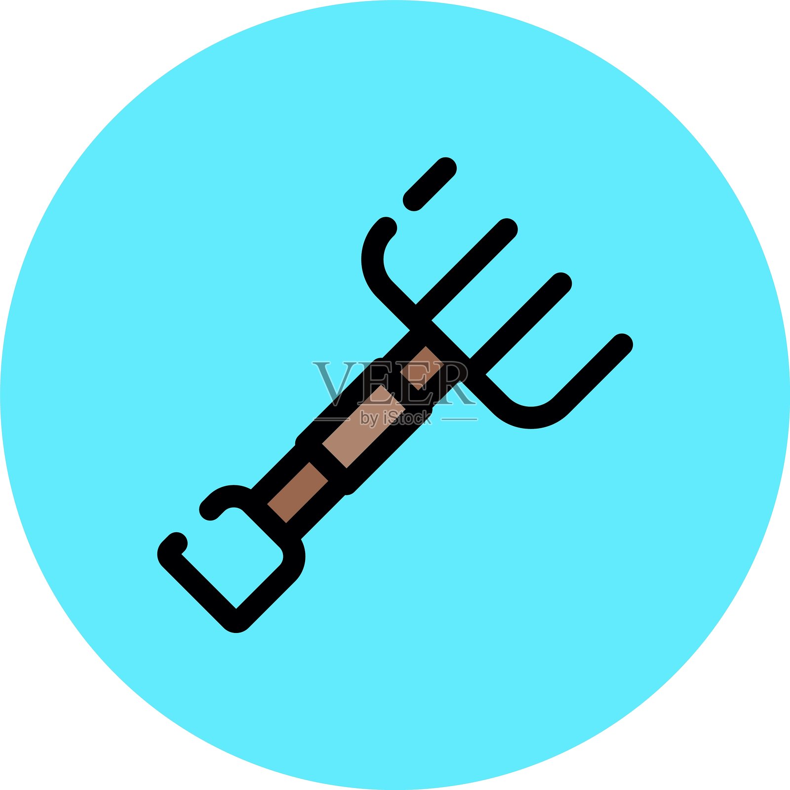 耙子图标插画图片素材