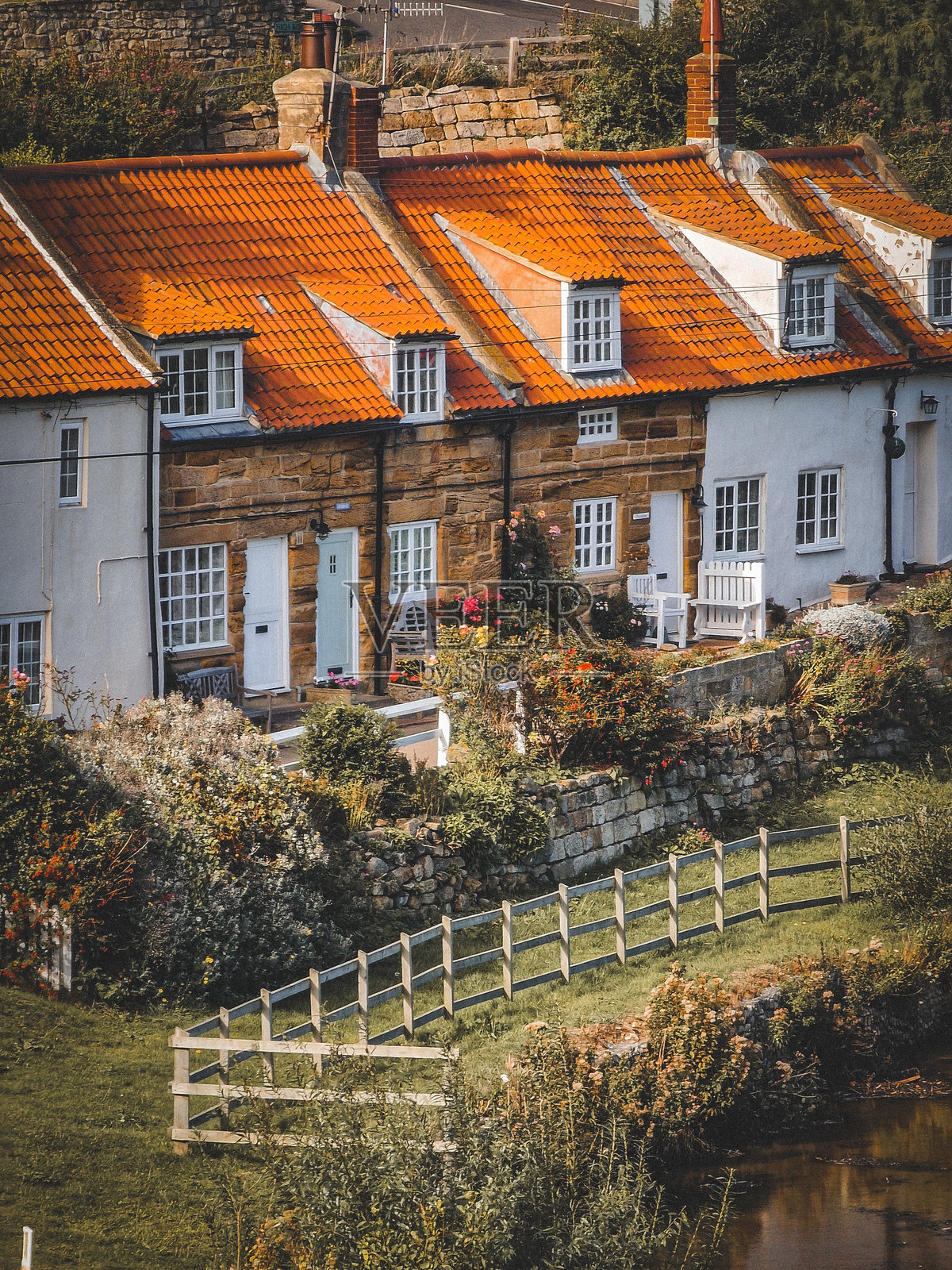 约克郡的乡村小屋照片摄影图片