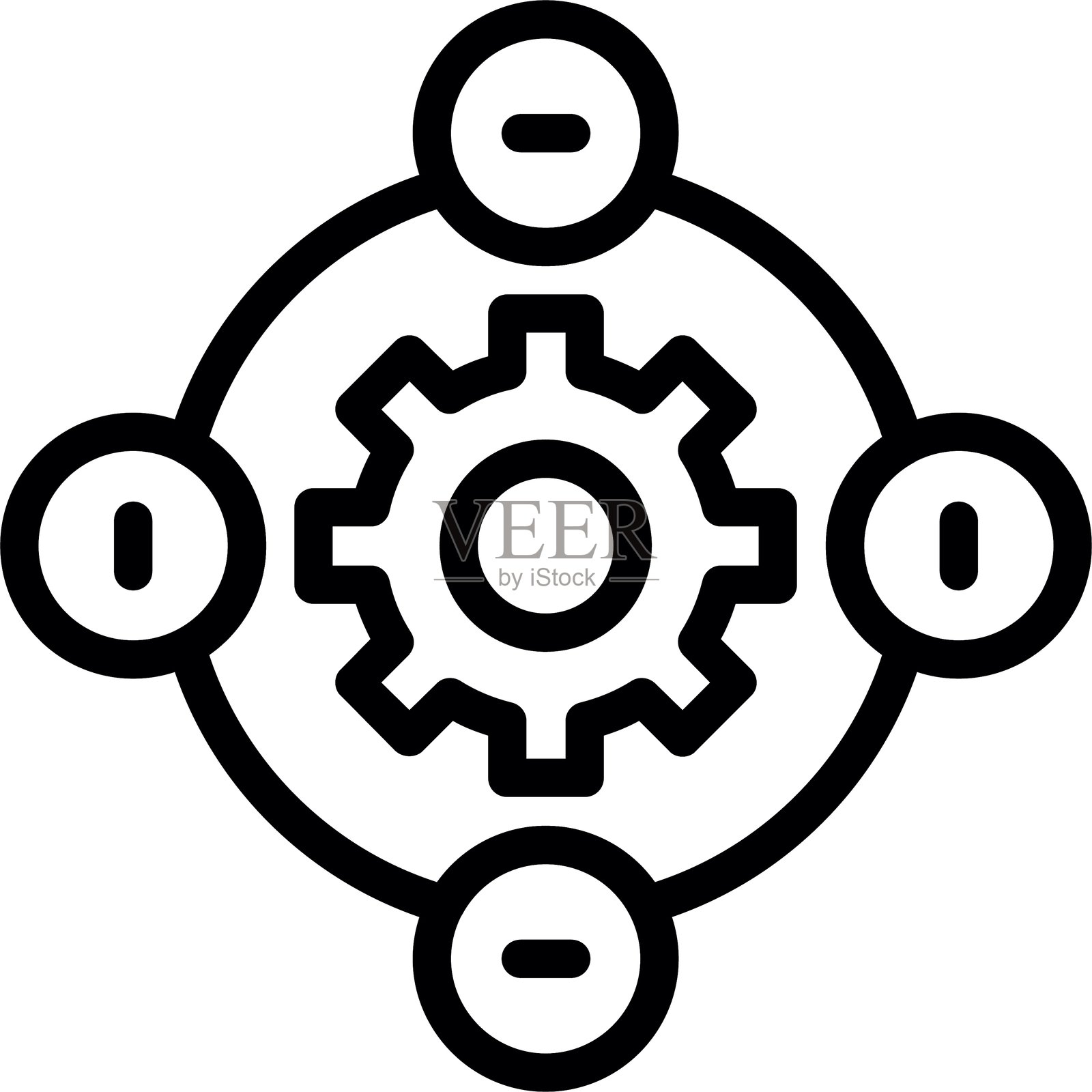 项目管理线性风格图标设计插画图片素材