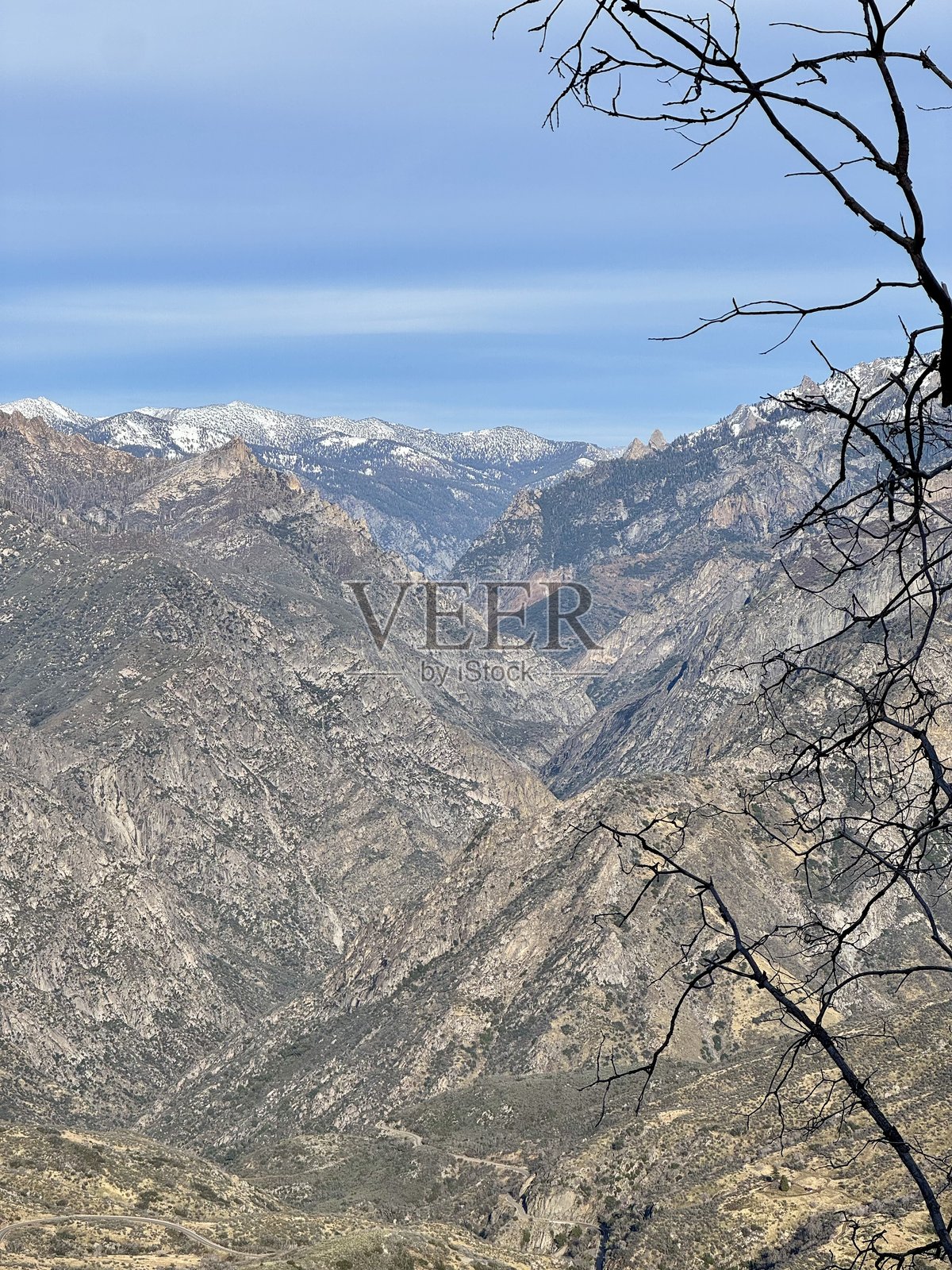 加利福尼亚州国王峡谷国家公园的肖像视图照片摄影图片