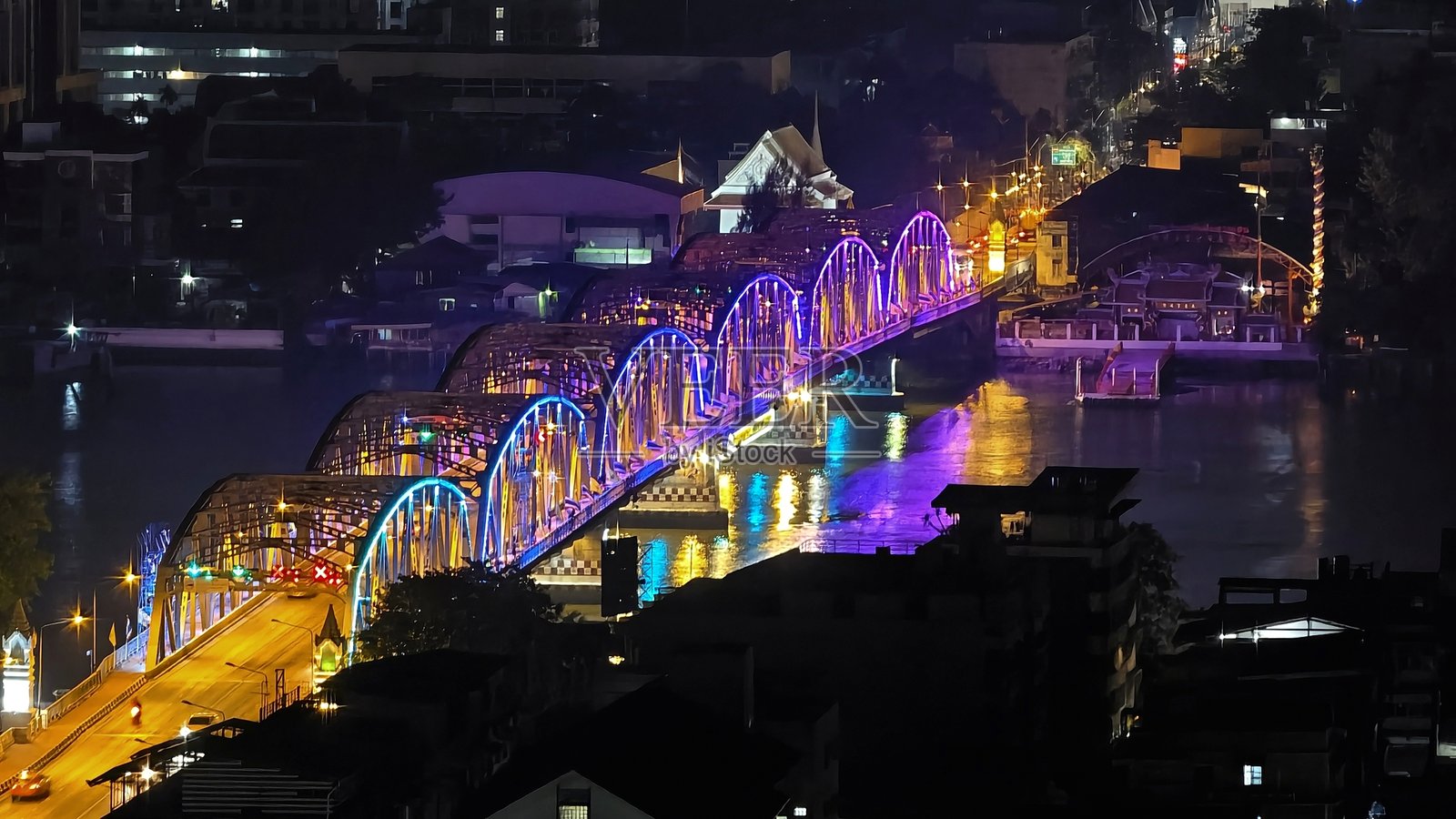 曼谷泰国的色彩斑斓的克隆通桥照片摄影图片