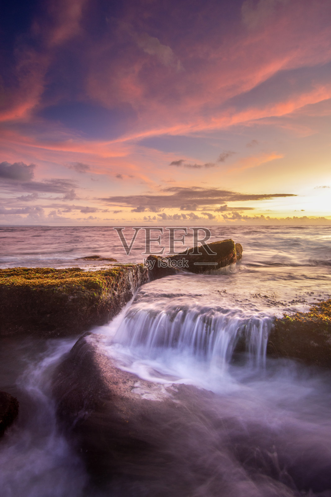 巴厘岛日落动态照片摄影图片